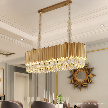 Modern Luxury Crystal Chandelier Gold Brass Crystal Chandelier Lighting